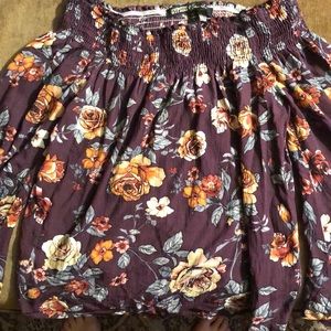 Off the shoulder flower top